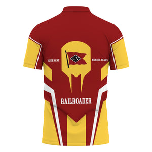 Railspirit Personalized Lehigh Valley Railroad Polo Shirt Custom Year Railroader Shirt Gift Idea For Train Lover