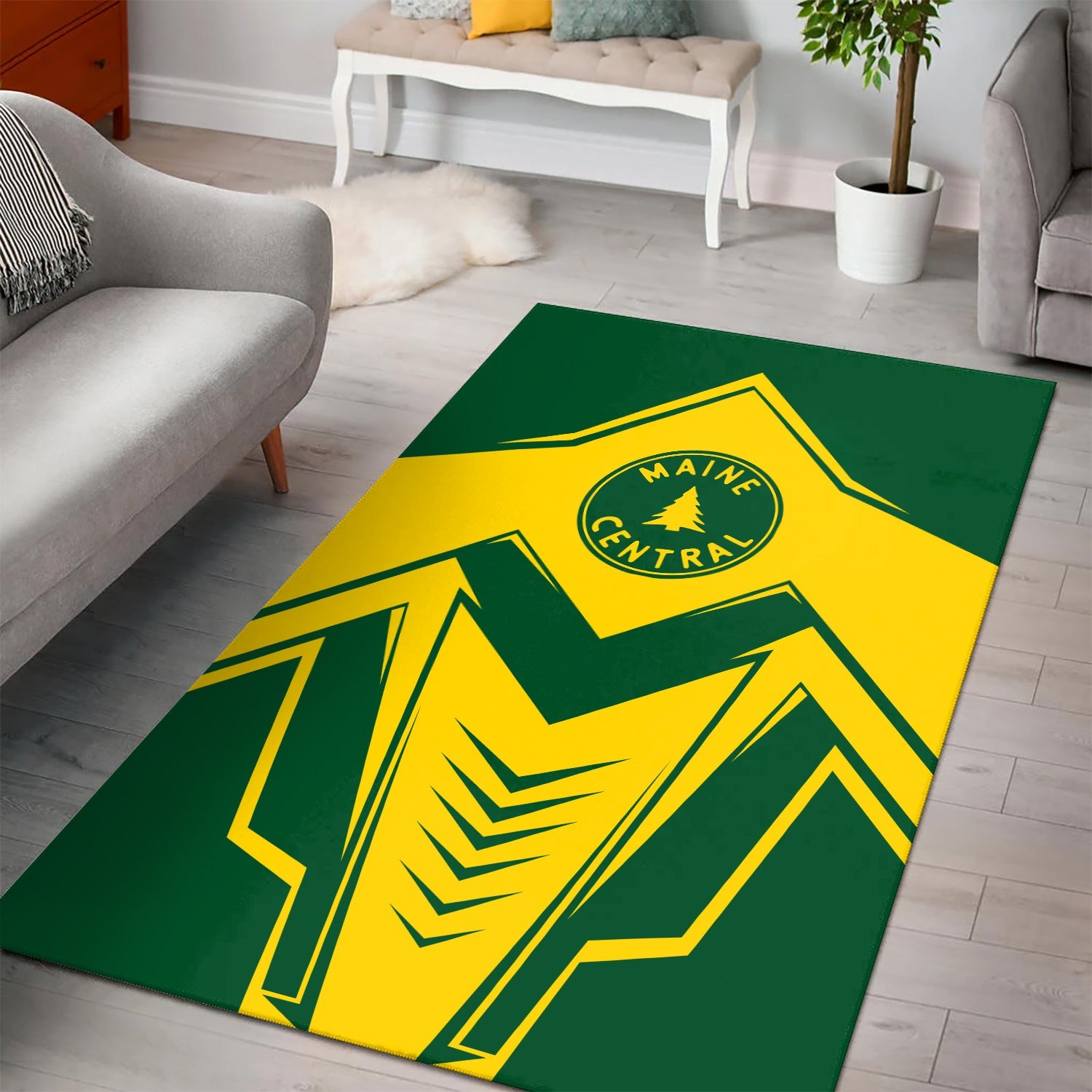 Railspirit Maine Central Railroad Area Rug Railway Trainspotter Style Rug Gift Idea For Foamers