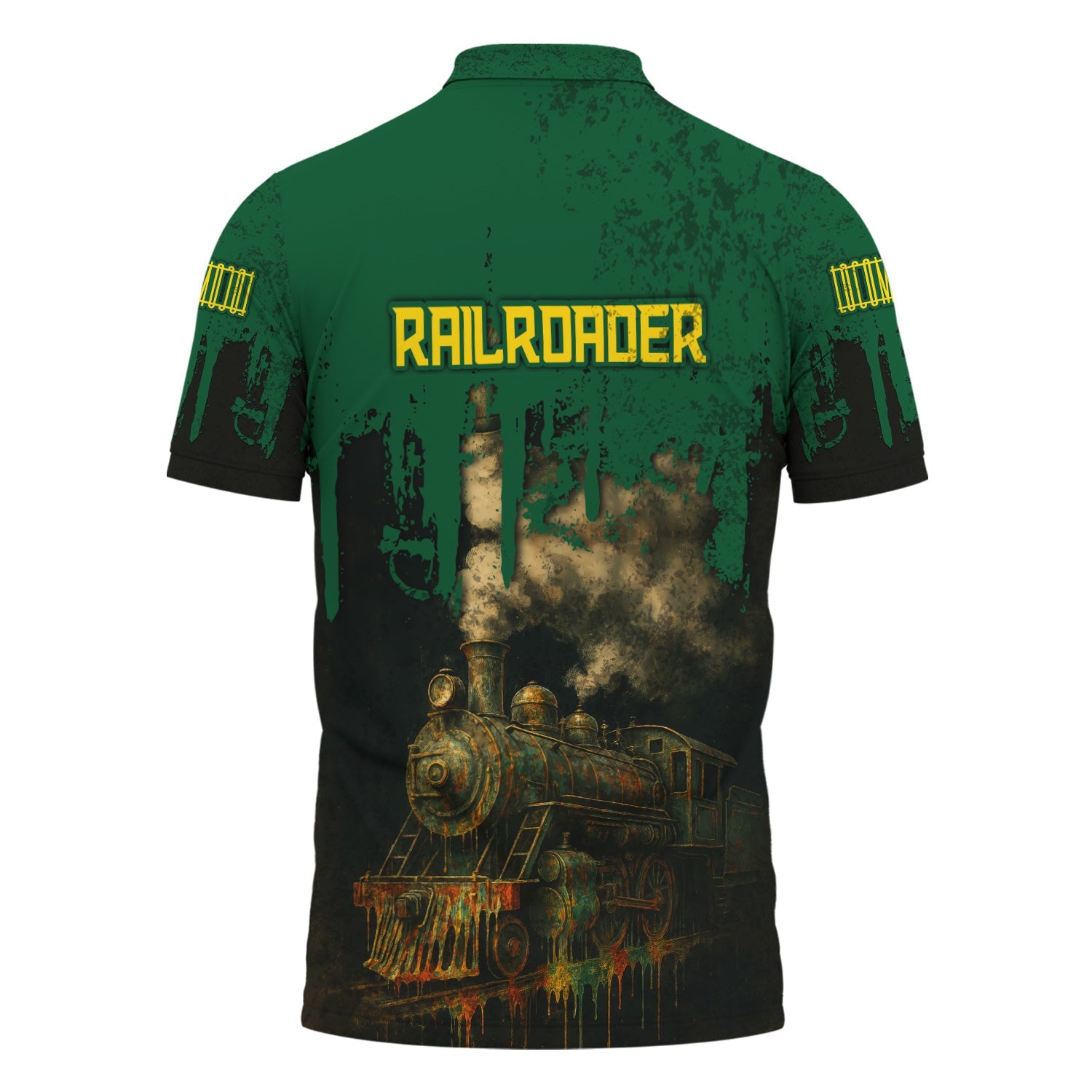 Railspirit Personalized Maine Central Railroad Polo Shirt Vintage Train Art Style Shirt For Locomotive Fans