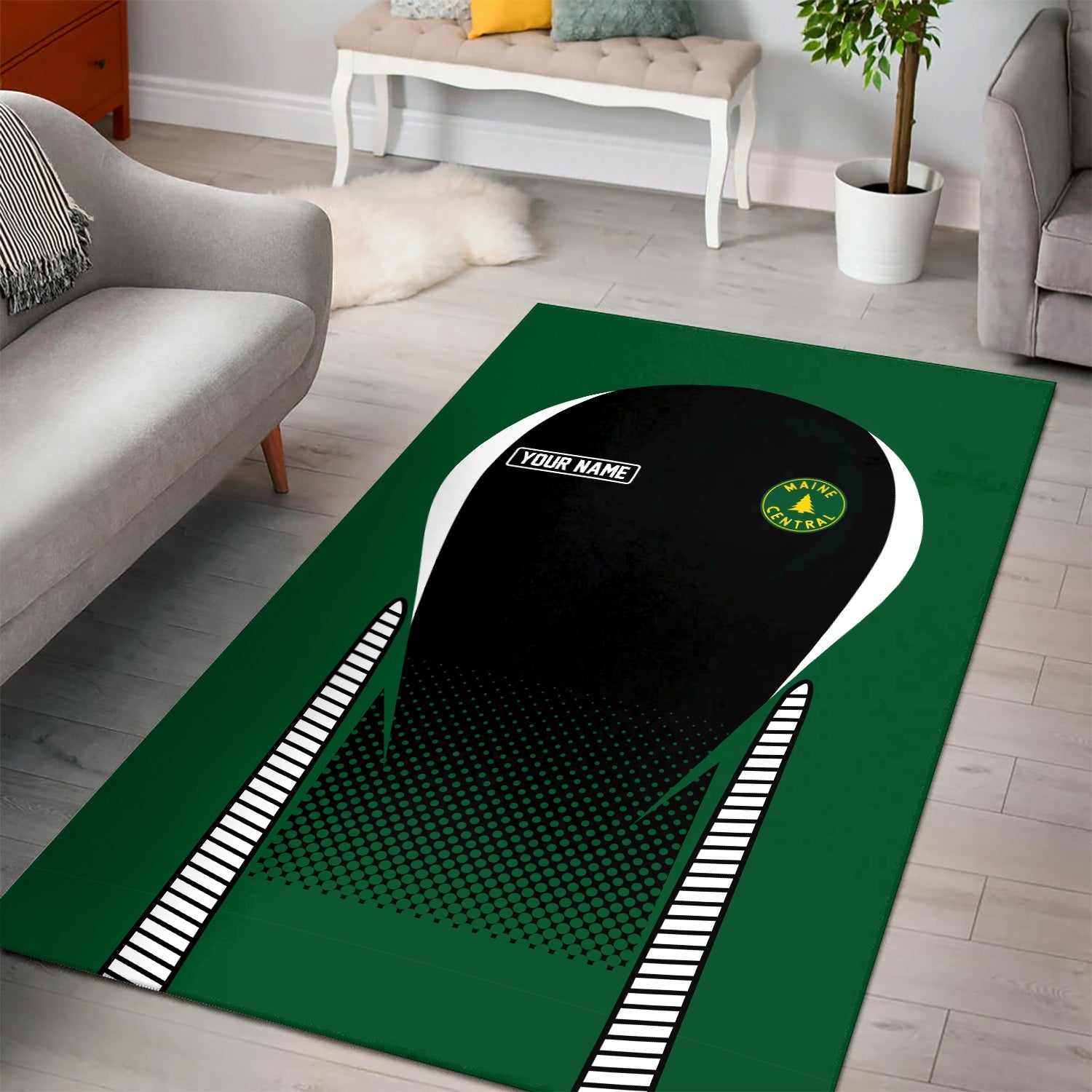 Railspirit Personalized Maine Central Railroad Area Rug All Over Printed Rug