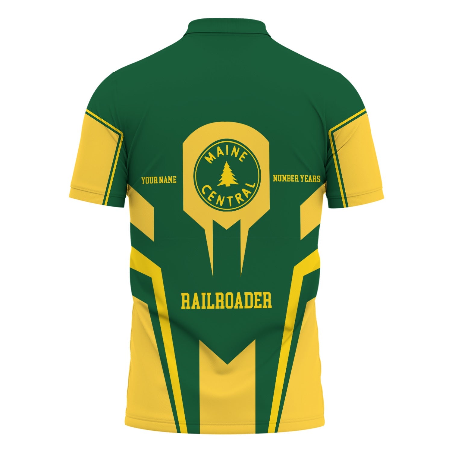 Railspirit Personalized Maine Central Railroad Polo Shirt Custom Year Railroader Shirt Gift Idea For Train Lover