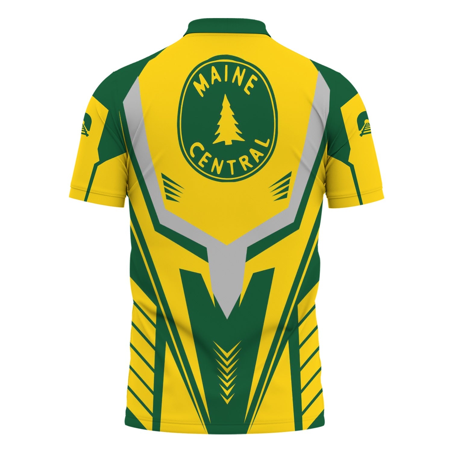 Railspirit Personalized Maine Central Railroad Polo Shirt Workwear-Inspired with Custom Position Train Shirt