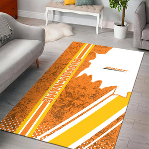 Railspirit Personalized BNSF Railway Area Rug Vintage All Over Printed Rug