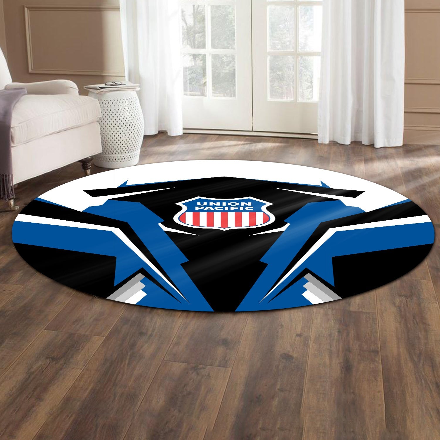 Railspirit Union Pacific Railroad Round Mat Strong Line Style Big Boy Mat All Over Print