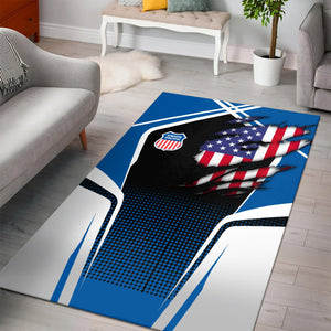 Railspirit Personalized Union Pacific Railroad Area Rug American Eagle Vintage Train Big Boy Rug