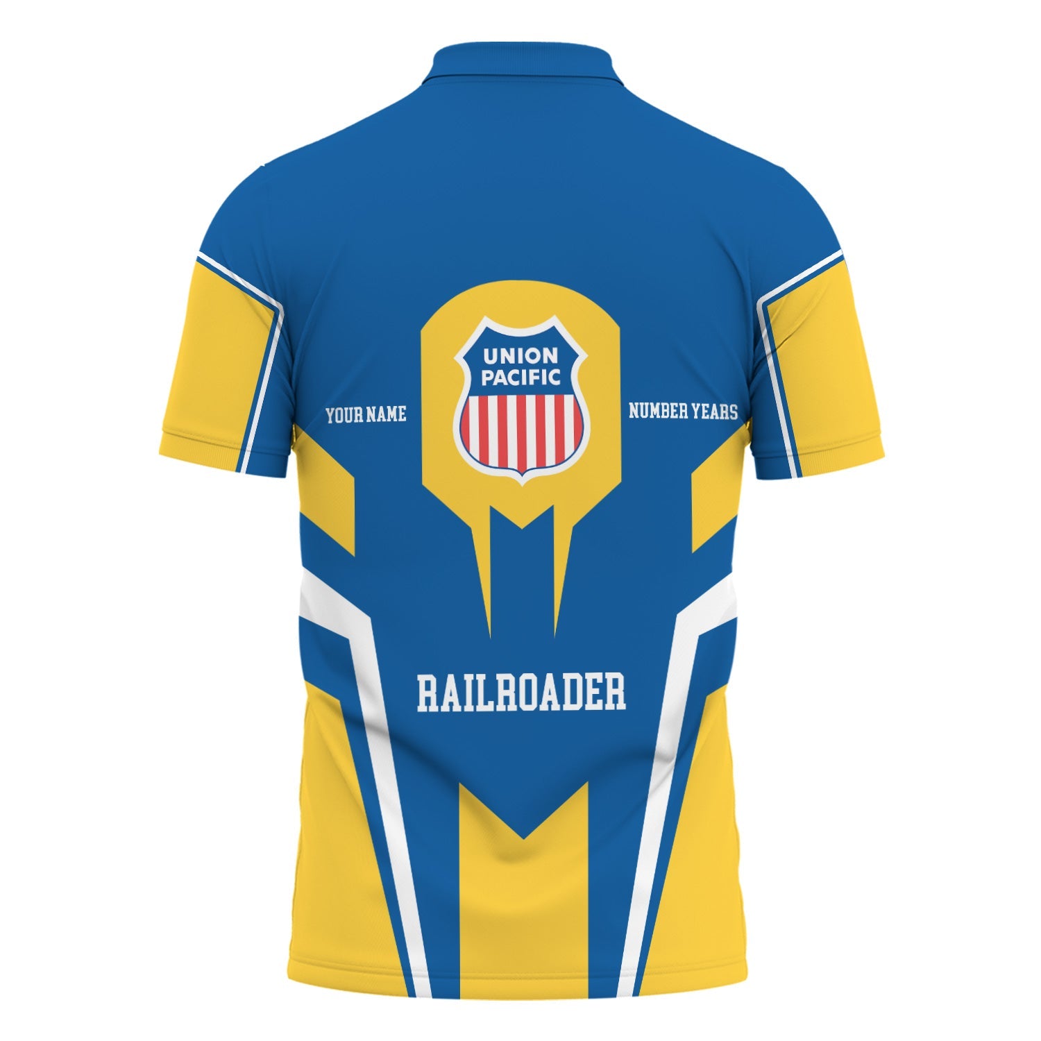 Railspirit Personalized Union Pacific Railroad Polo Shirt Custom Year Railroader Big Boy Shirt Gift Idea For Train Lover