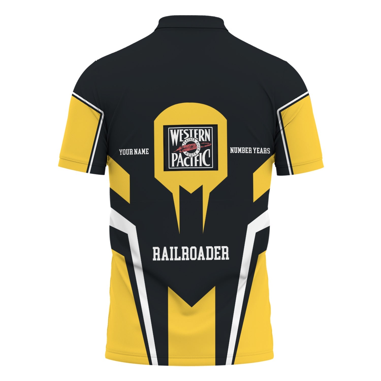 Railspirit Personalized Western Pacific Railroad Polo Shirt Custom Year Railroader Shirt Gift Idea For Train Lover