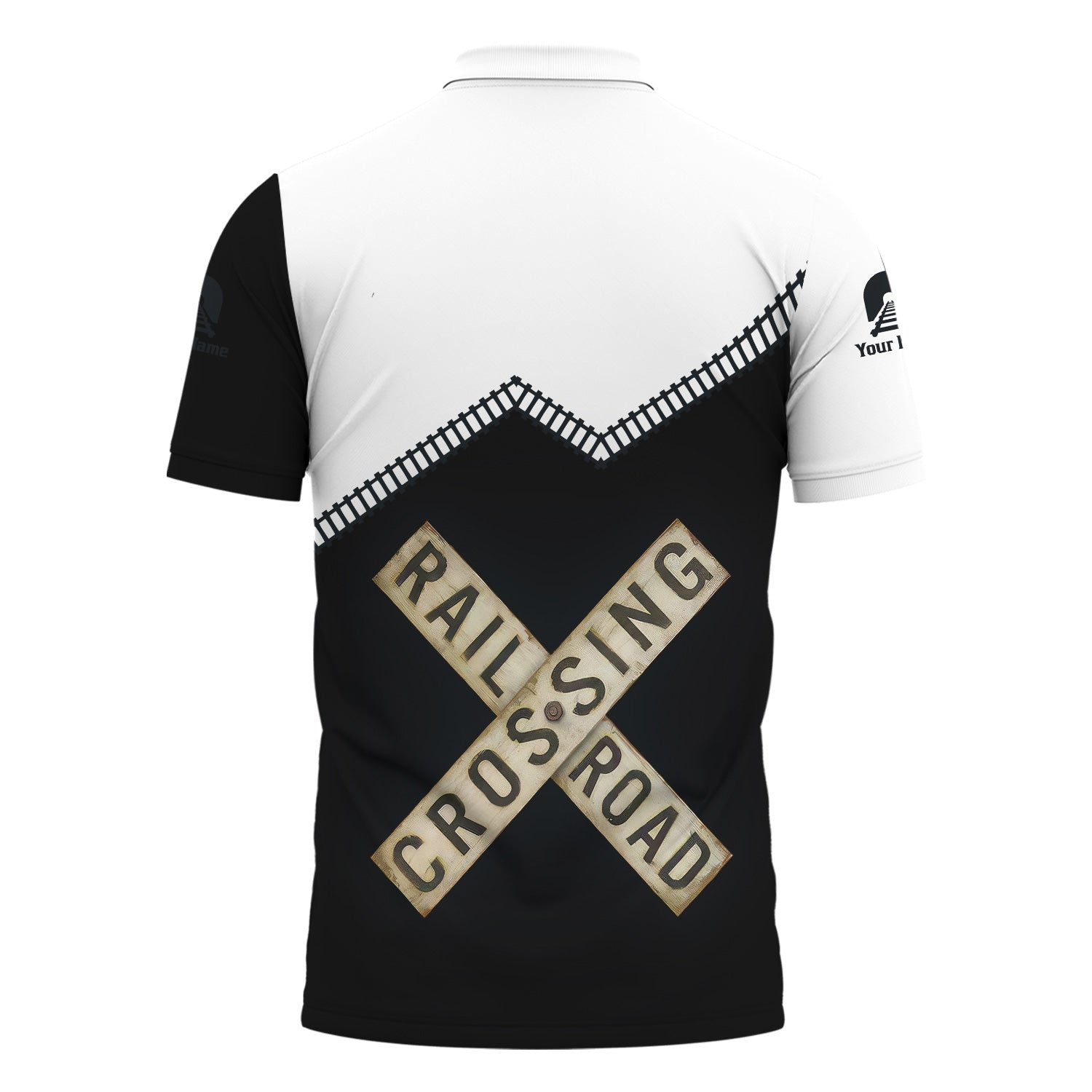 Railspirit Personalized Western Pacific Railroad Polo Shirt Railroad Crossing Printed Train Track Shirt