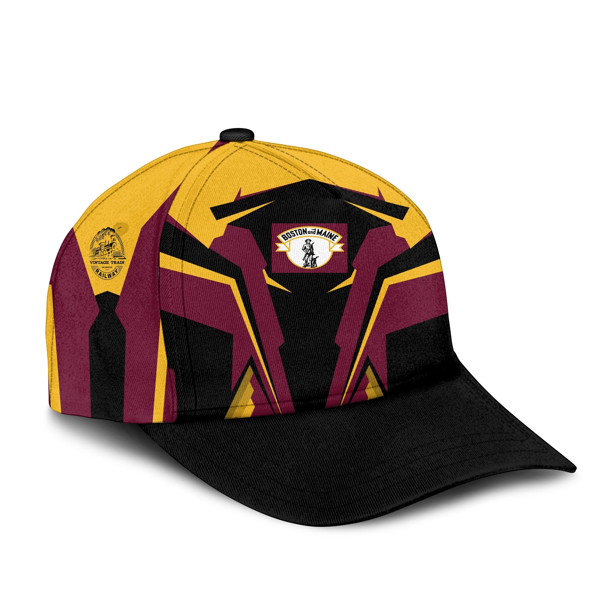 Railspirit Boston and Maine Railroad Classic Cap Strong Line Style Cap All Over Print