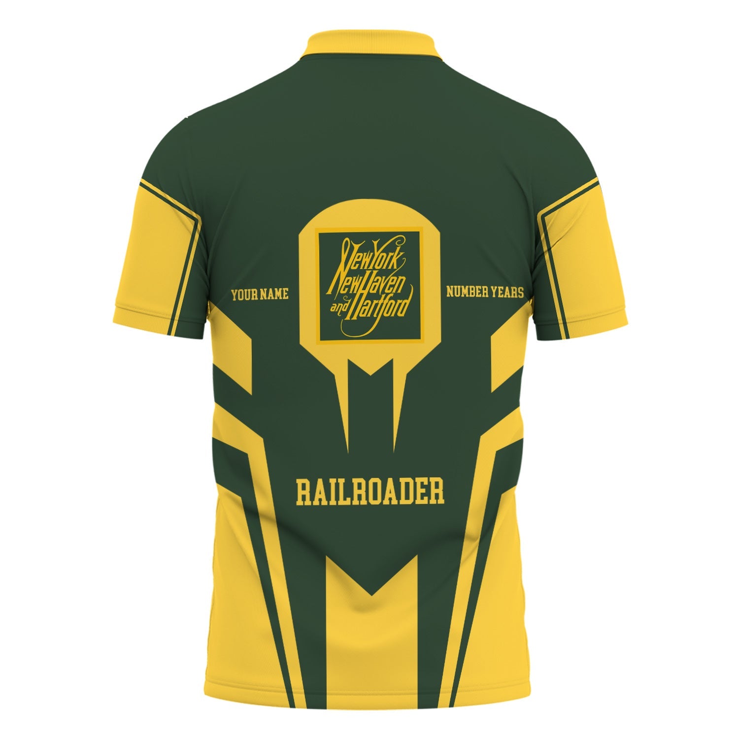 Railspirit Personalized New York, New Haven and Hartford Railroad Polo Shirt Custom Year Railroader New Haven Railroad Shirt Gift For Train Lover
