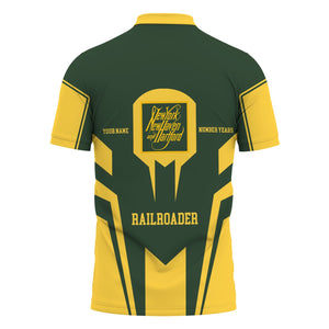 Railspirit Personalized New York, New Haven and Hartford Railroad Polo Shirt Custom Year Railroader New Haven Railroad Shirt Gift For Train Lover