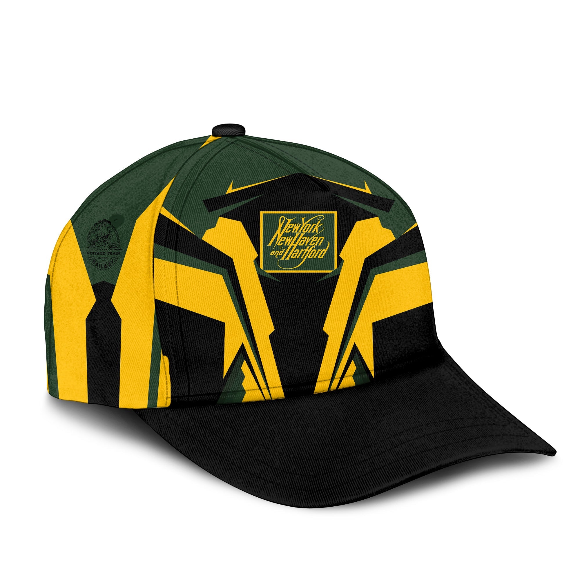 Railspirit New York, New Haven and Hartford Railroad Classic Cap Strong Line Style New Haven Railroad Cap All Over Print