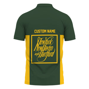 Railspirit Custom Name New York, New Haven and Hartford Railroad Polo Shirt Yes I Need All Those Train New Haven Railroad Printed Shirt