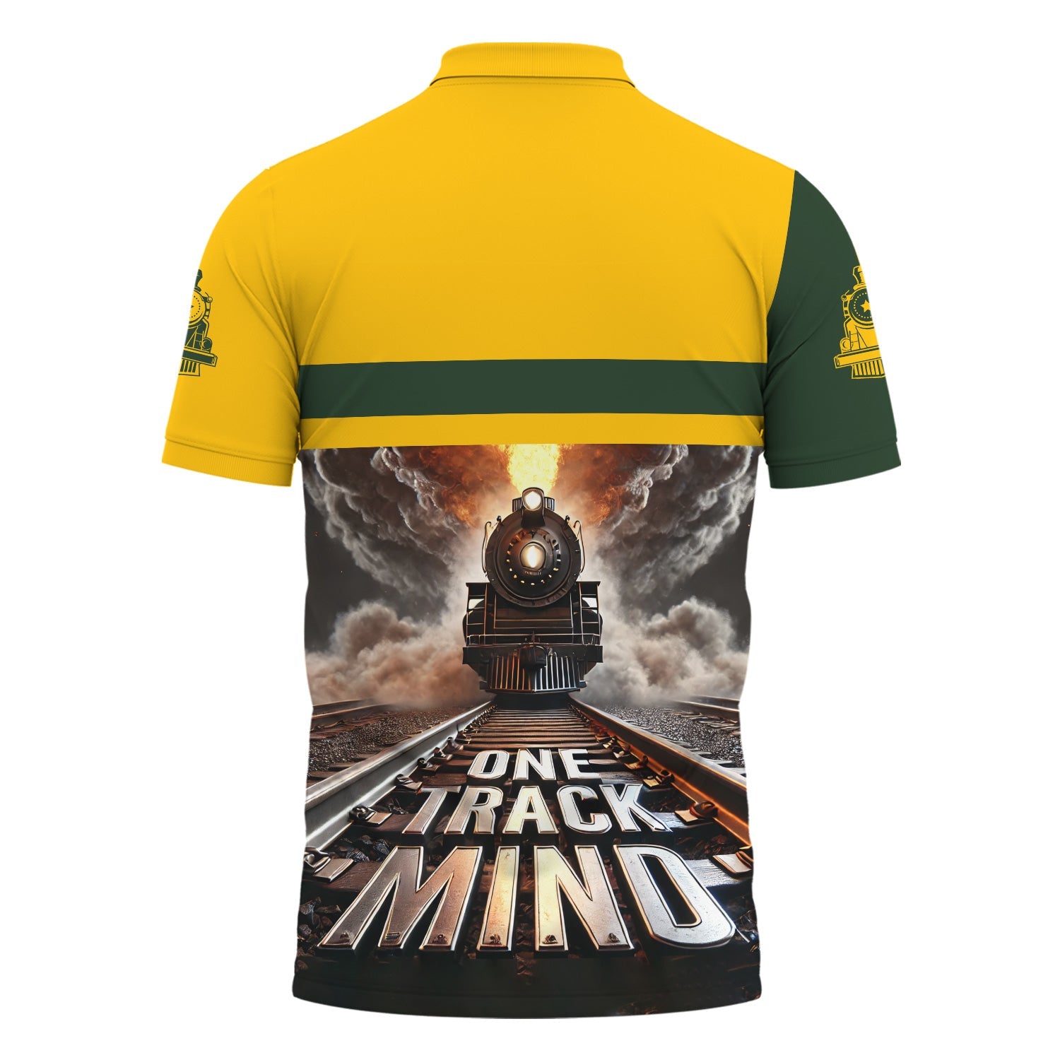 Railspirit Personalized New York, New Haven and Hartford Railroad Polo Shirt One Track Mind New Haven Railroad Train Printed Shirt