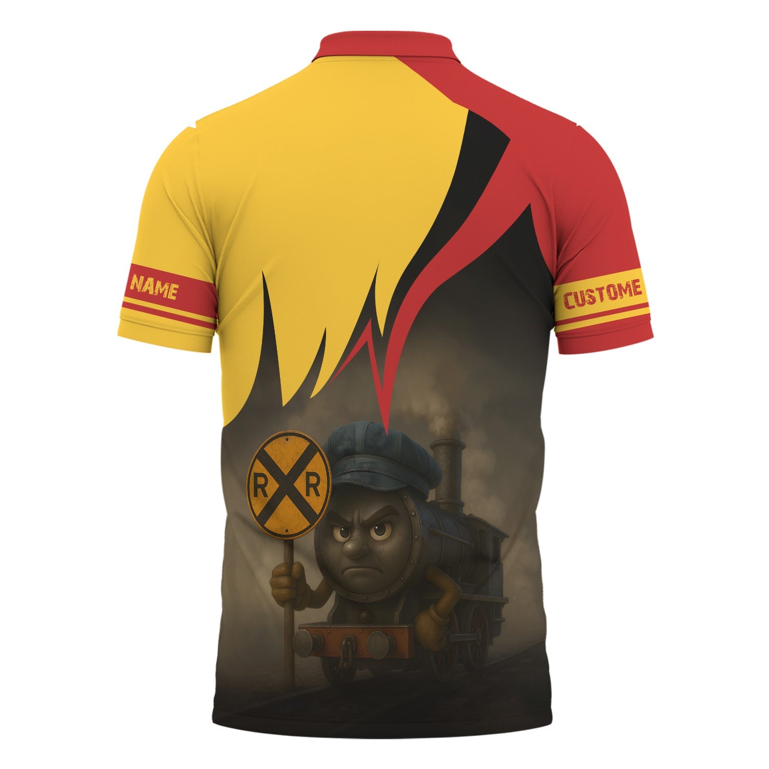 Railspirit Personalized Louisville and Nashville Railroad Polo Shirt Angry Train L&N Polo Shirt Gift Idea For Train Lover