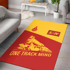 Railspirit Personalized Louisville and Nashville Railroad Area Rug One Track Mind L&N Train Rug Gift Idea For Train Lover