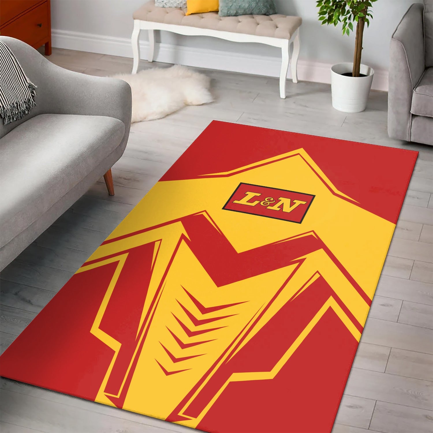 Railspirit Louisville and Nashville Railroad Area Rug Railway Trainspotter Style L&N Rug Gift Idea For Foamers