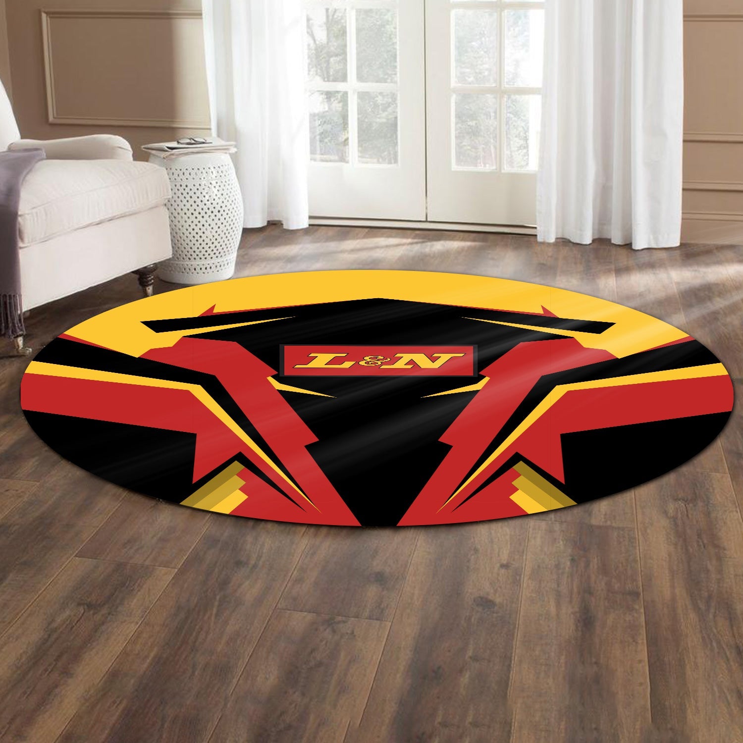 Railspirit Louisville and Nashville Railroad Round Mat Strong Line Style L&N Mat All Over Print