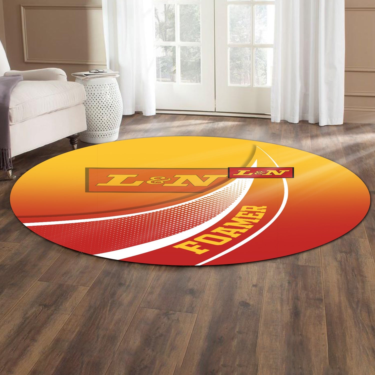 Railspirit Louisville and Nashville Railroad Round Mat Railway-Themed Style L&N Mat Gift Idea For Trainspotter