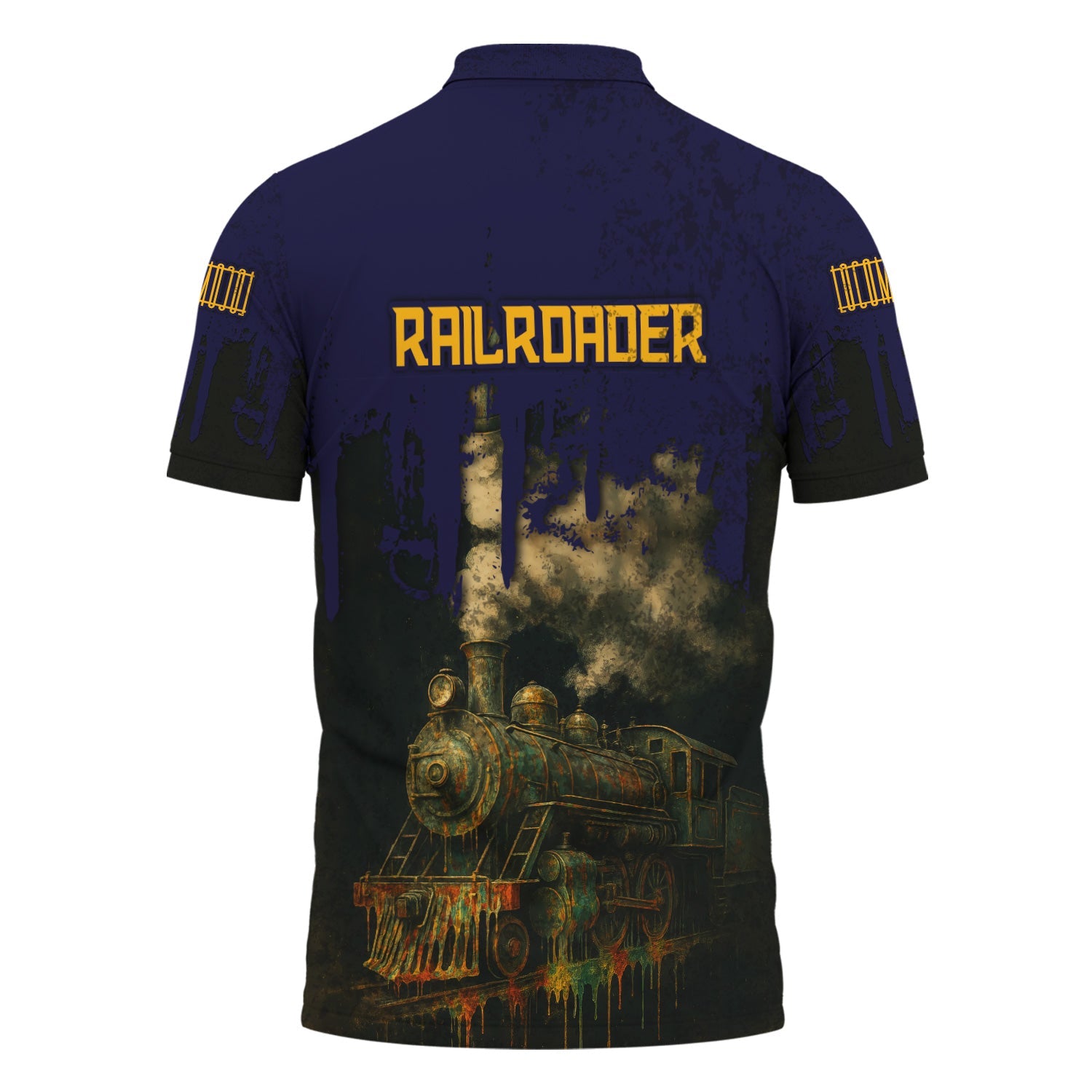 Railspirit Personalized Chesapeake and Ohio Railway Polo Shirt Vintage Train Art Style C&O Shirt For Locomotive Fans