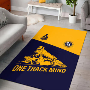 Railspirit Personalized Chesapeake and Ohio Railway Area Rug One Track Mind C&O Train Rug Gift Idea For Train Lover