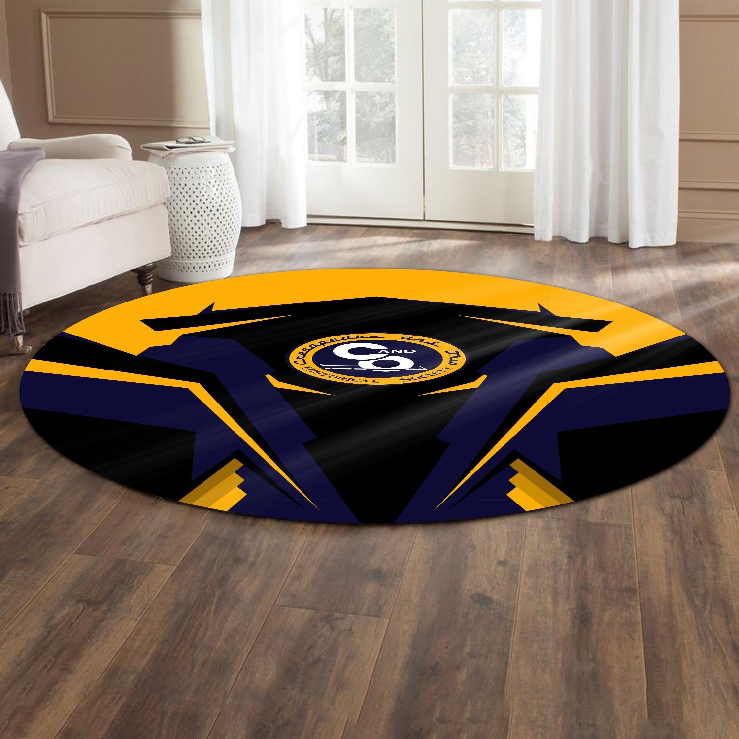 Railspirit Chesapeake and Ohio Railway Round Mat Strong Line Style C&O Mat All Over Print