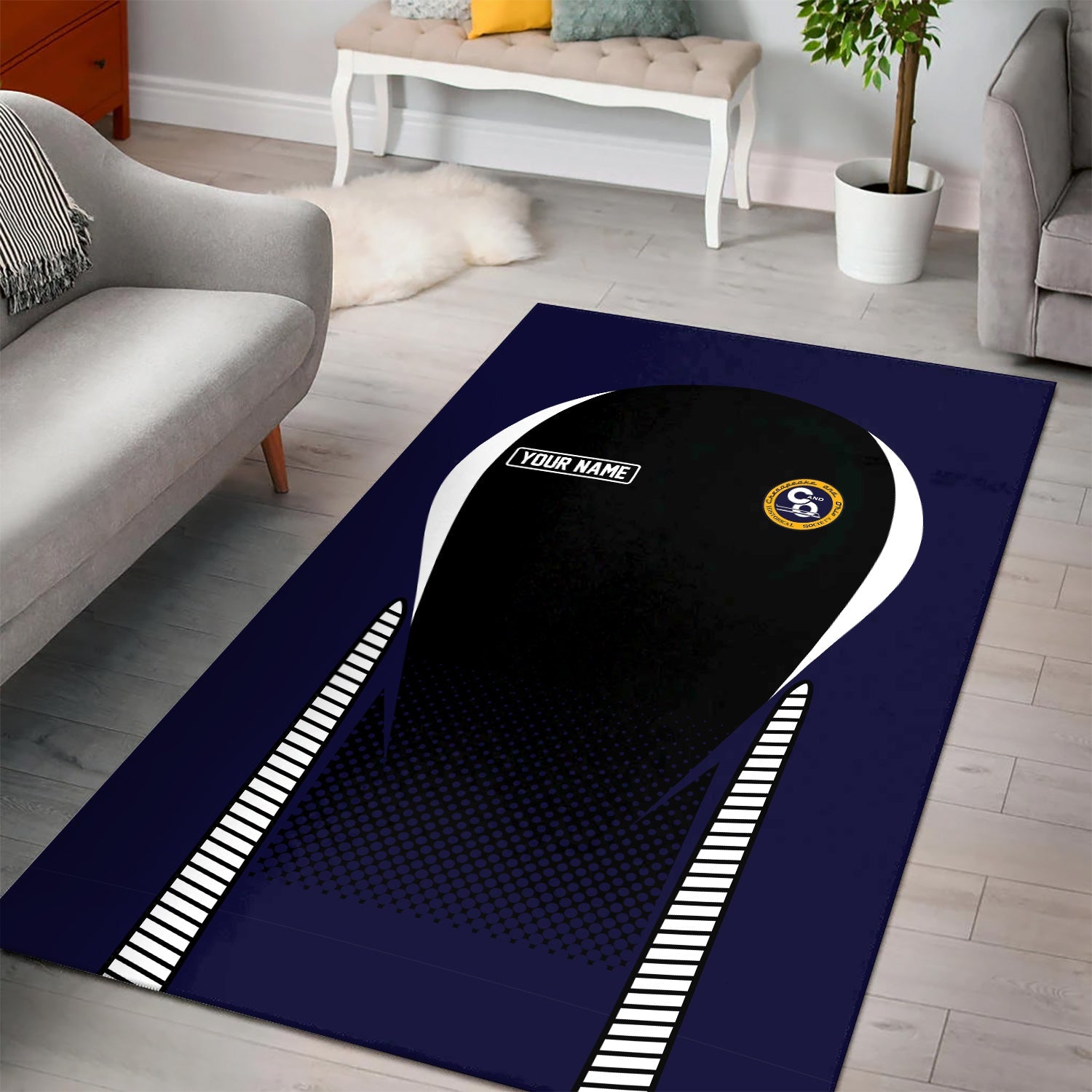 Railspirit Personalized Chesapeake and Ohio Railway Area Rug C&O All Over Printed Rug