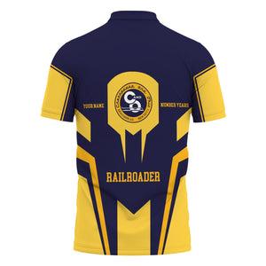 Railspirit Personalized Chesapeake and Ohio Railway Polo Shirt Custom Year Railroader C&O Shirt Gift Idea For Train Lover