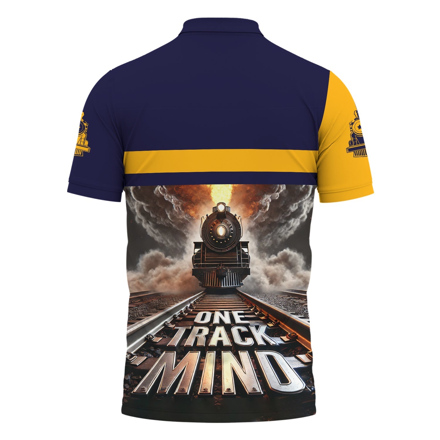 Railspirit Personalized Chesapeake and Ohio Railway Polo Shirt One Track Mind C&O Train Printed Shirt