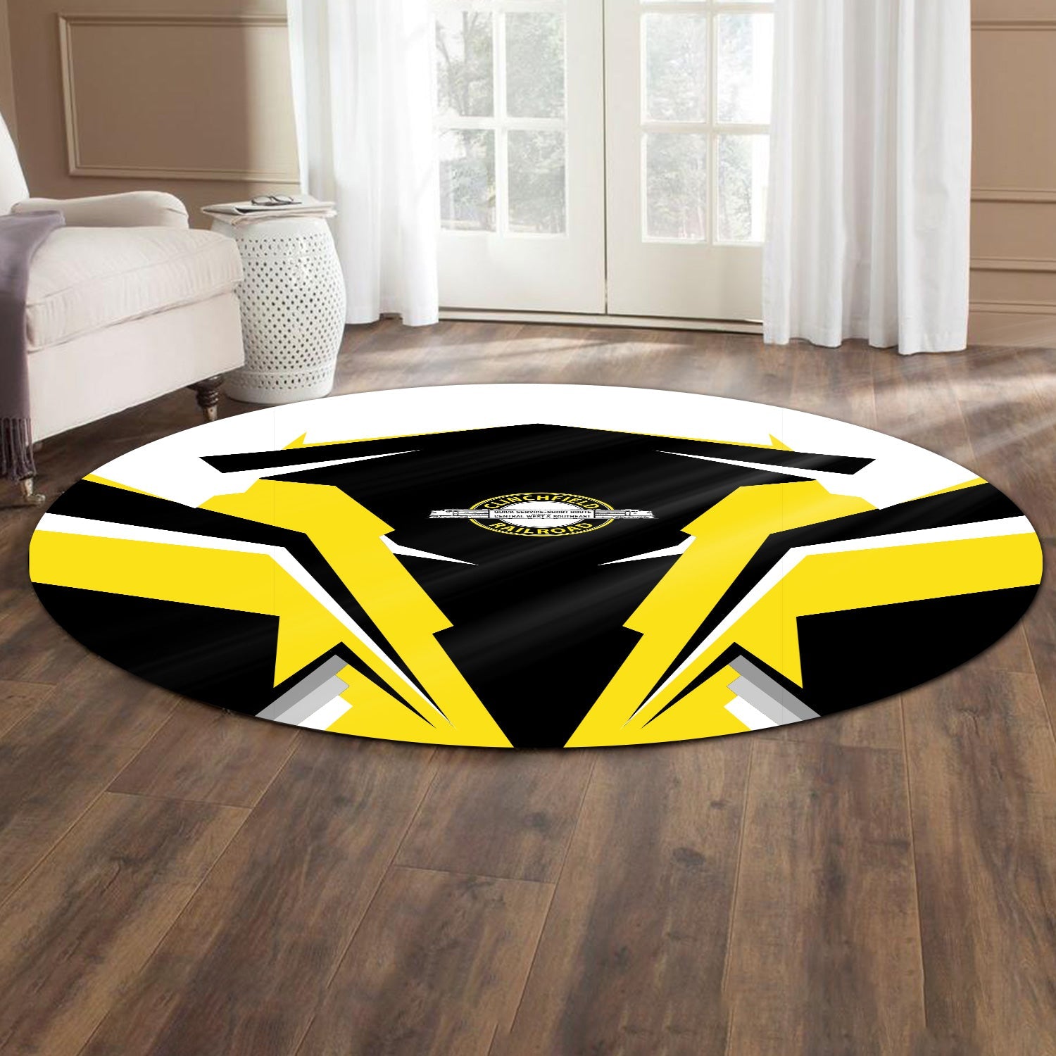 Railspirit Clinchfield Railroad Round Mat Strong Line Style Rug All Over Print