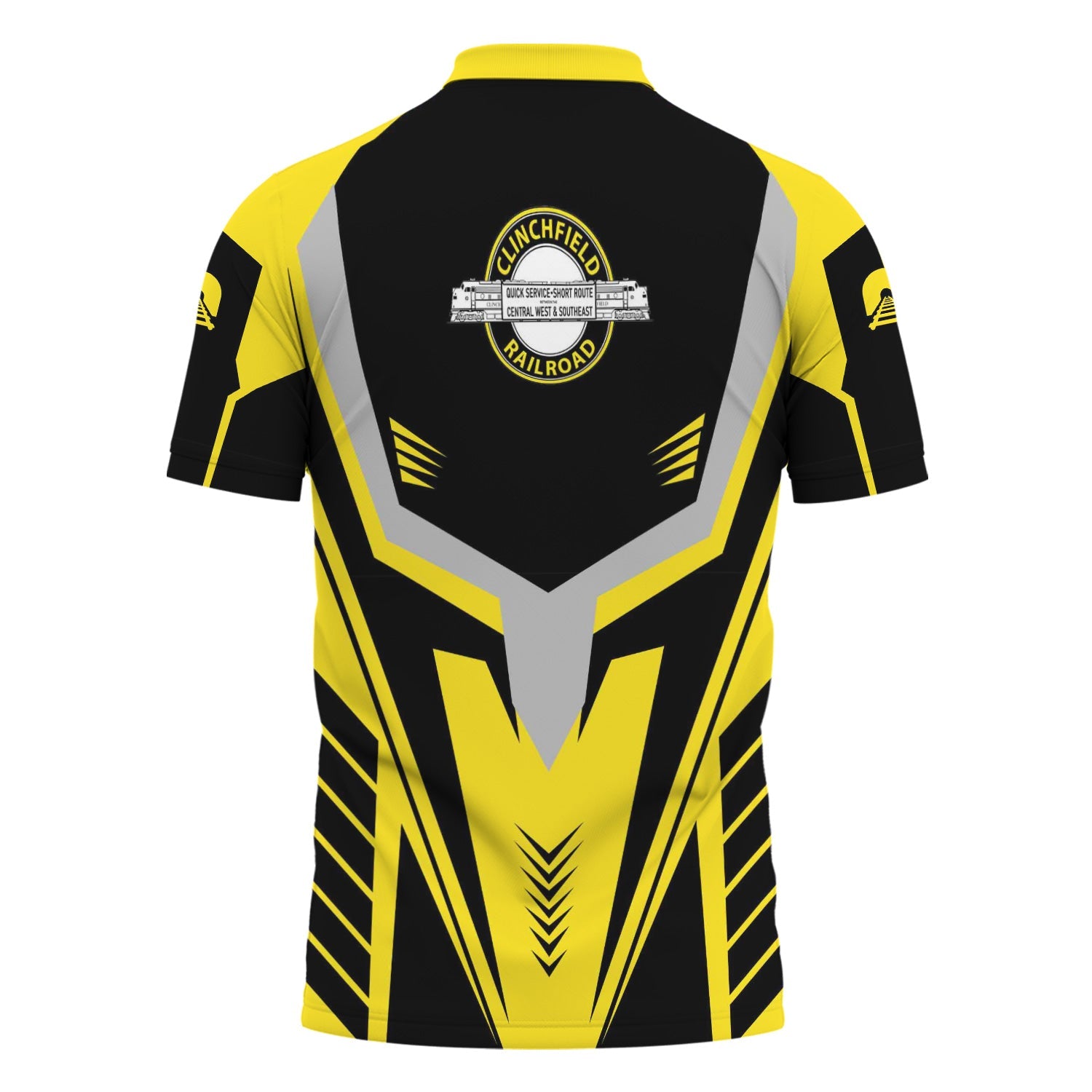 Railspirit Personalized Clinchfield Railroad Polo Shirt Workwear-Inspired with Custom Position Train Shirt