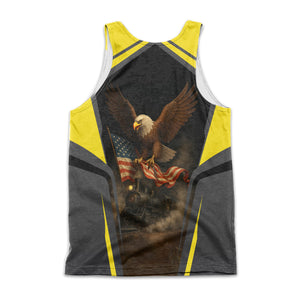 Railspirit Personalized Clinchfield Railroad Men Tank Top American Eagle Vintage Train Shirt