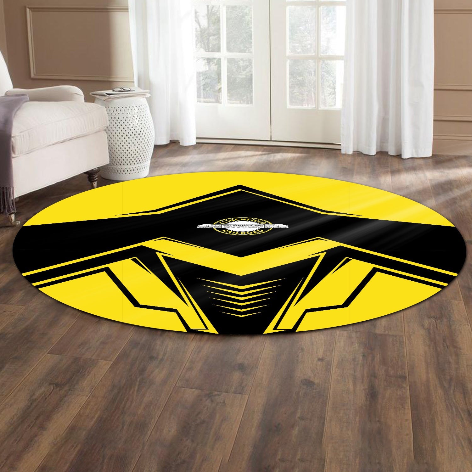 Railspirit Clinchfield Railroad Round Mat Railway Trainspotter Style Mat Gift Idea For Foamers