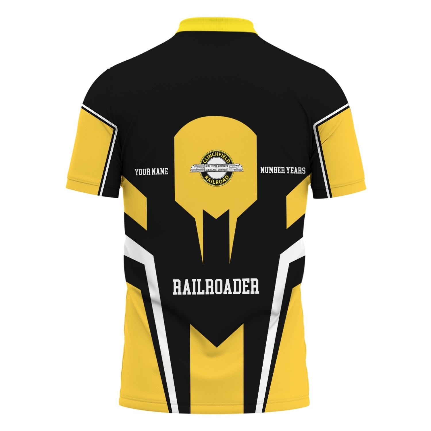 Railspirit Personalized Clinchfield Railroad Polo Shirt Custom Year Railroader Shirt Gift Idea For Train Lover