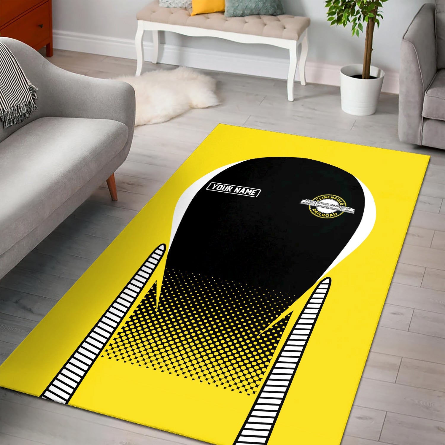 Railspirit Personalized Clinchfield Railroad Area Rug All Over Printed Rug