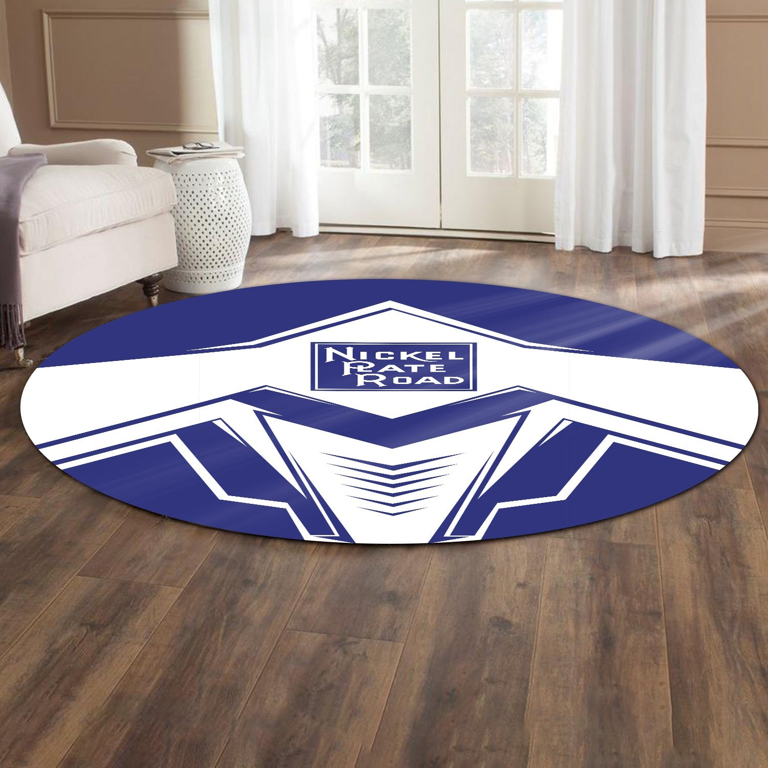 Railspirit New York, Chicago and St. Louis Railroad Round Mat Railway Trainspotter Style Nickel Plate Road Mat Gift Idea For Foamers