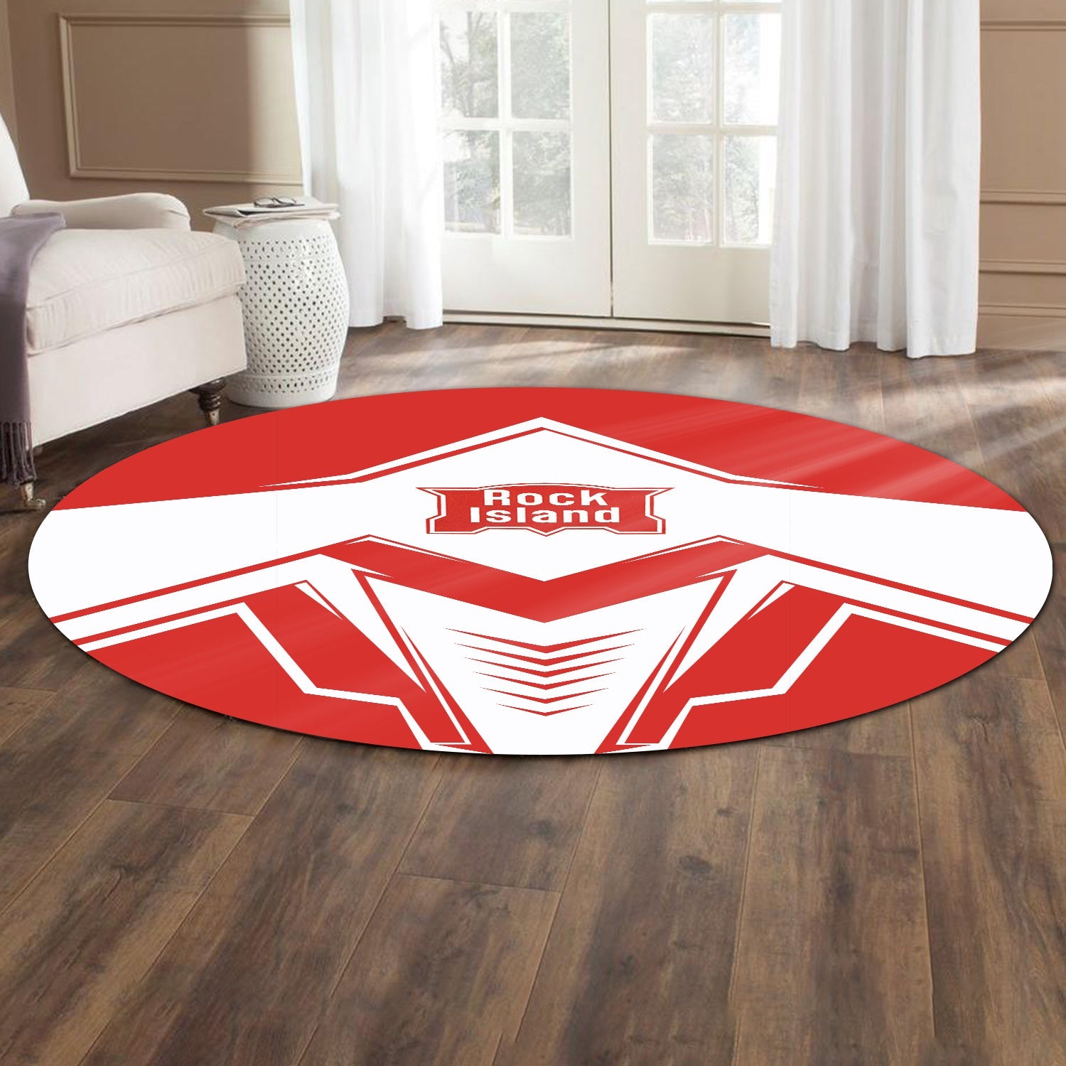 Railspirit Chicago, Rock Island and Pacific Railroad Round Mat Railway Trainspotter Style Rock Island Railroad Mat Gift Idea For Foamers