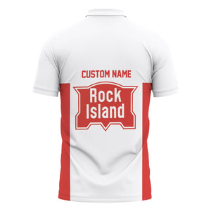 Railspirit Custom Name Chicago, Rock Island and Pacific Railroad Polo Shirt Yes I Need All Those Train Rock Island Railroad Printed Shirt