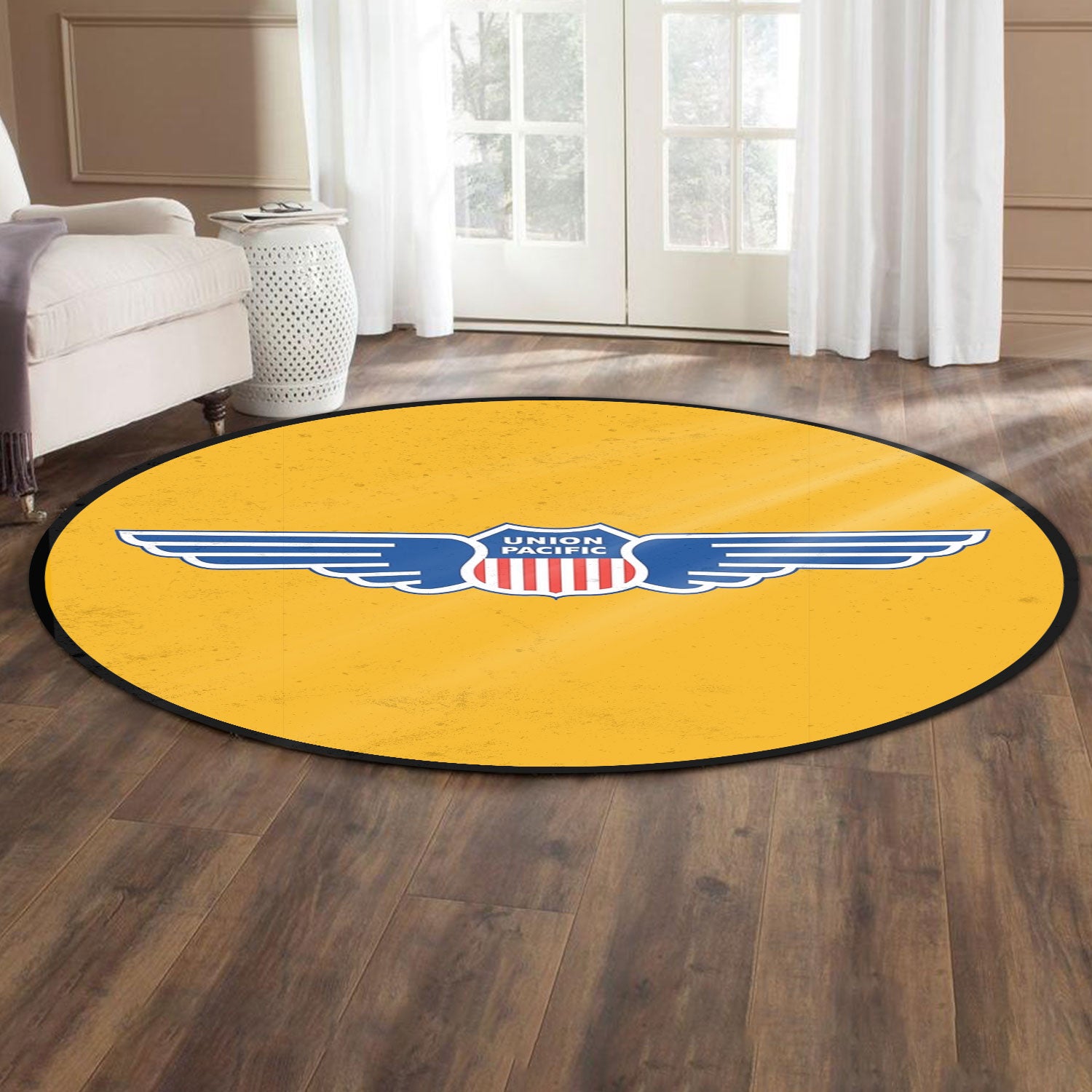 Railspirit Union Pacific Living Room Round Mat Big Boy 4014 Circle Rug