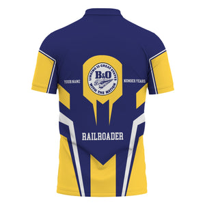 Railspirit Personalized B&O Great States Railroad Polo Shirt Custom Year Railroader Shirt Gift Idea For Train Lover