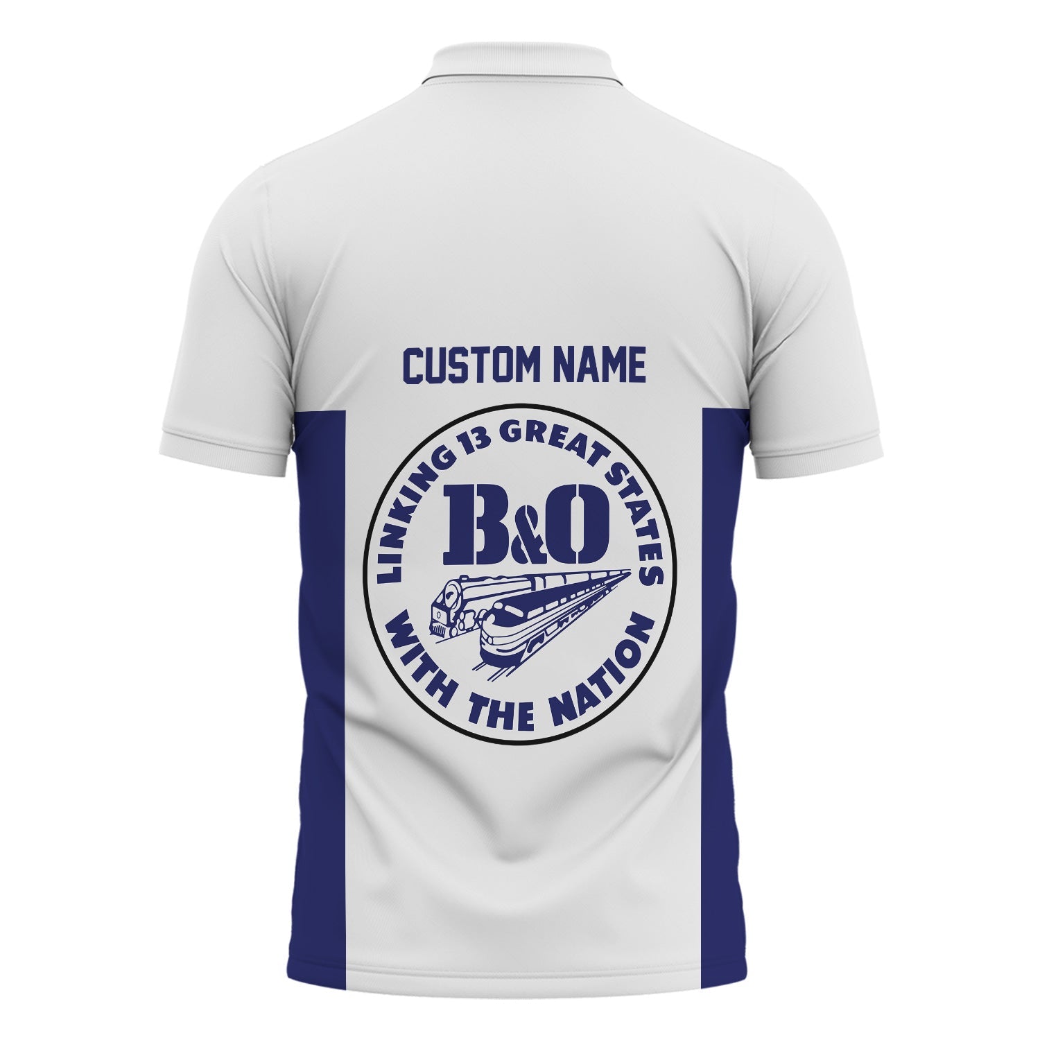 Railspirit Custom Name B&O Great States Railroad Polo Shirt Yes I Need All Those Train Printed Shirt