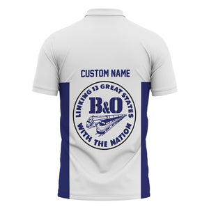 Railspirit Custom Name B&O Great States Railroad Polo Shirt Yes I Need All Those Train Printed Shirt