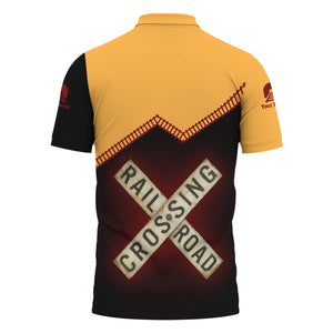 Railspirit Personalized Duluth, Missabe, & Iron Range Railroad Polo Shirt Railroad Crossing Printed Train Track Shirt