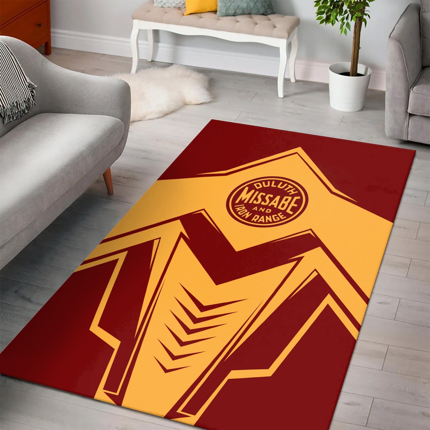 Railspirit Duluth, Missabe, & Iron Range Railroad Area Rug Railway Trainspotter Style Rug Gift Idea For Foamers