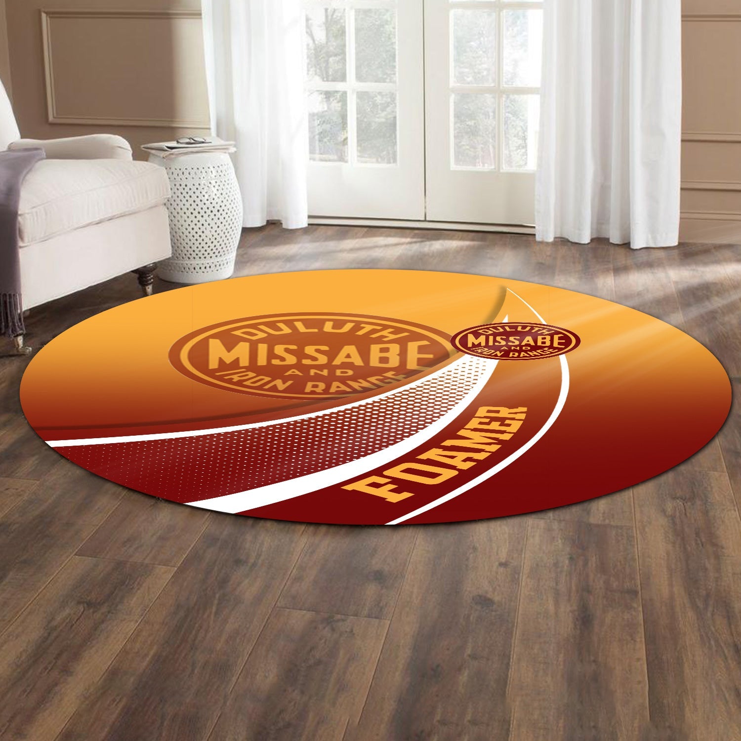 Railspirit Duluth, Missabe, & Iron Range Railroad Round Mat Railway-Themed Style Mat Gift Idea For Trainspotter