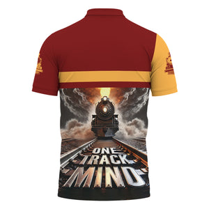 Railspirit Personalized Duluth, Missabe, & Iron Range Railroad Polo Shirt One Track Mind Train Printed Shirt