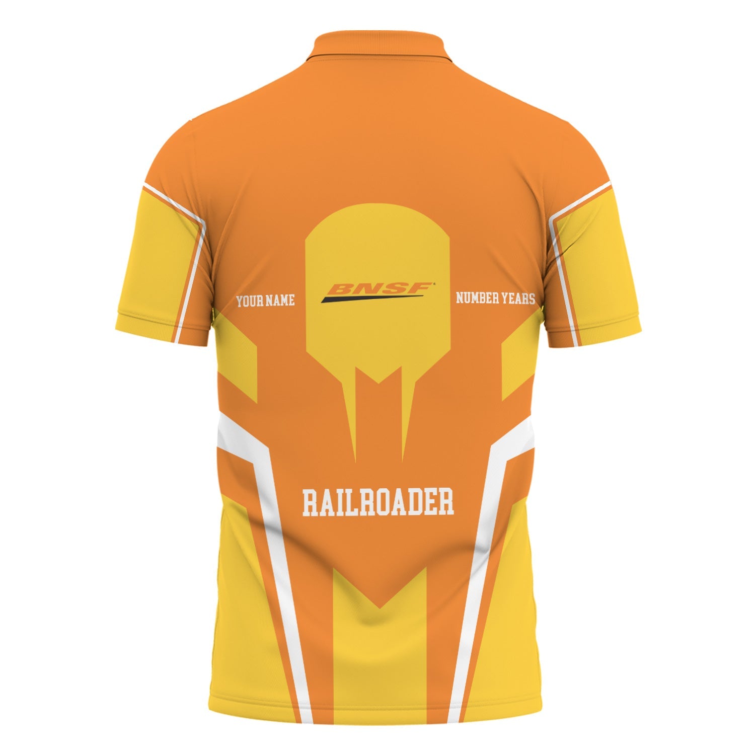 Railspirit Personalized BNSF Railway Polo Shirt Custom Year Railroader Shirt Gift Idea For Train Lover