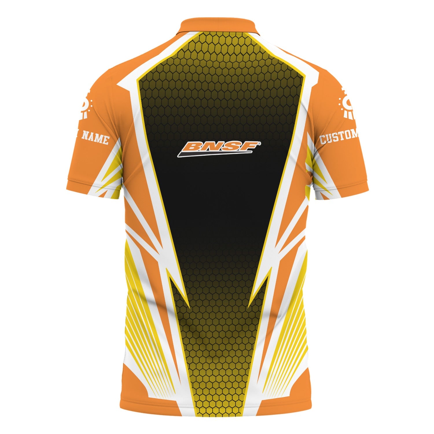 Railspirit Personalized BNSF Railway Polo Shirt Lightning Graphic Style Shirt Gift Idea For Train Lover