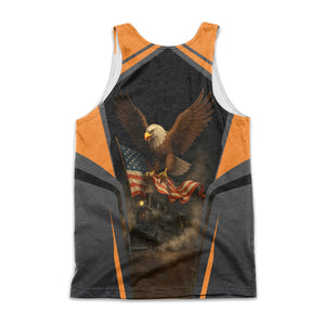 Railspirit Personalized BNSF Railway Men Tank Top American Eagle Vintage Train Shirt