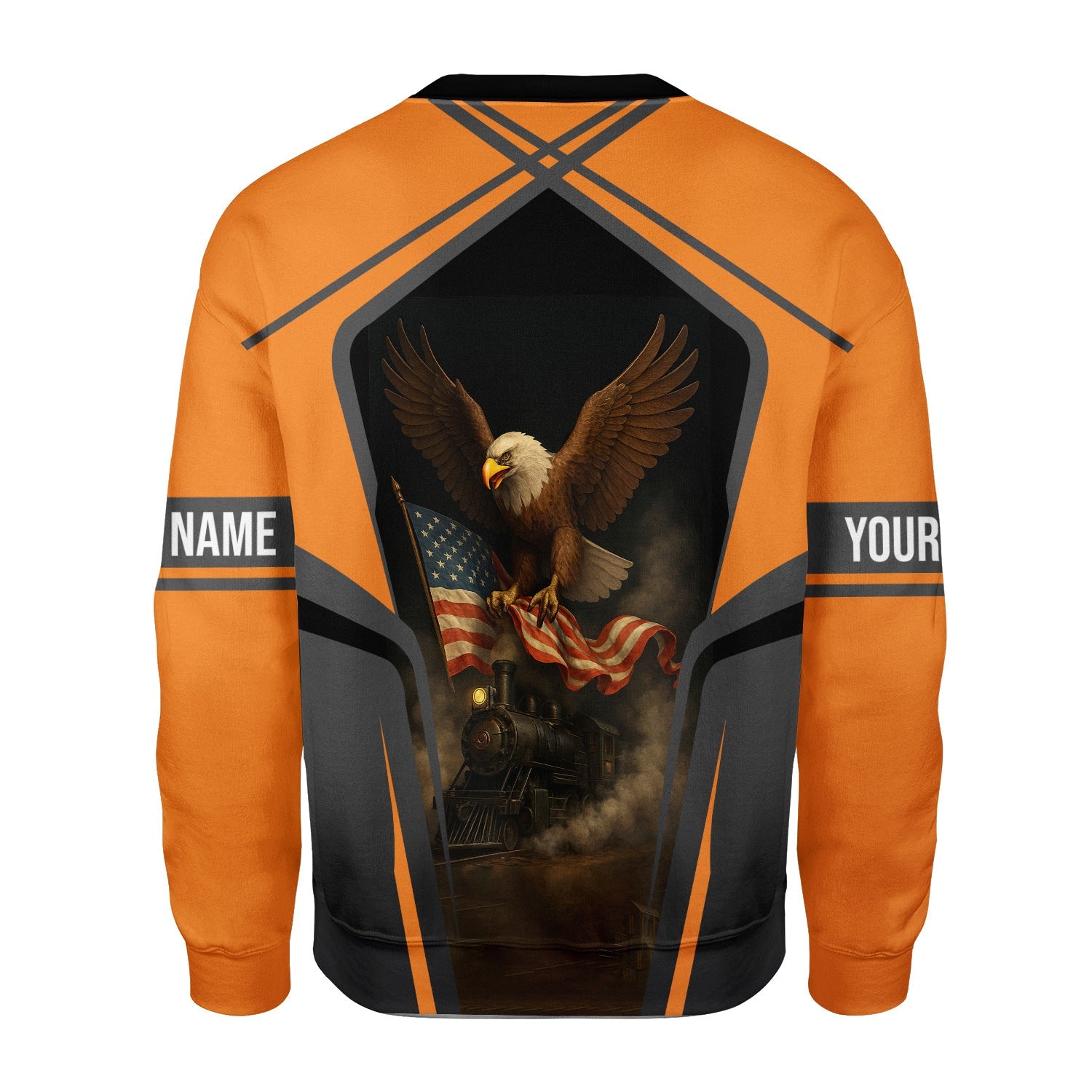 Railspirit Personalized BNSF Railway Sweatshirt American Eagle Vintage Train Shirt